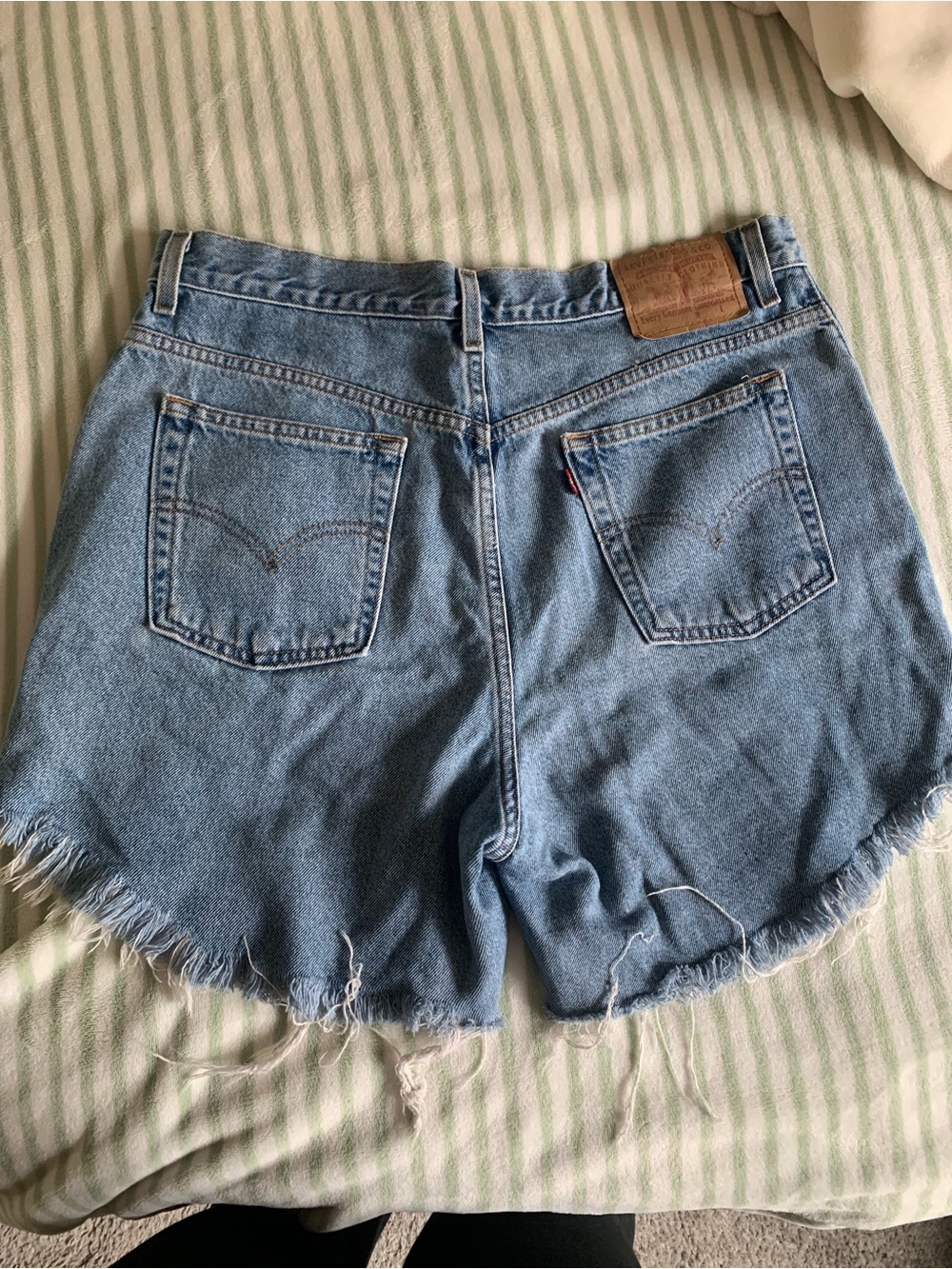 Vintage Levi's Light Blue High-Rise Denim Cutoff Shorts